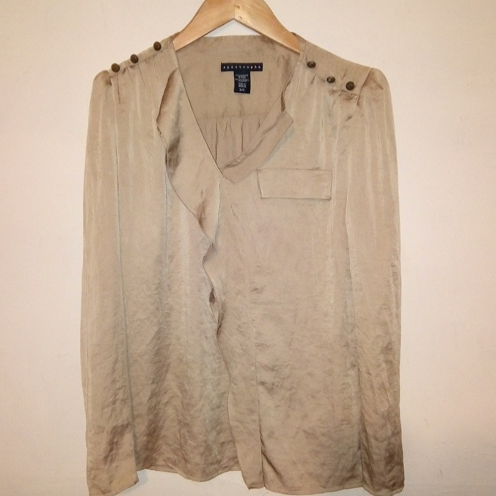 Apostrophe Women's Tan Blouse size S